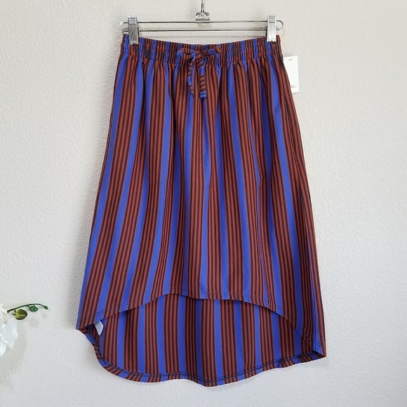Tea Striped Girl's Skirt - Picture 1 of 7